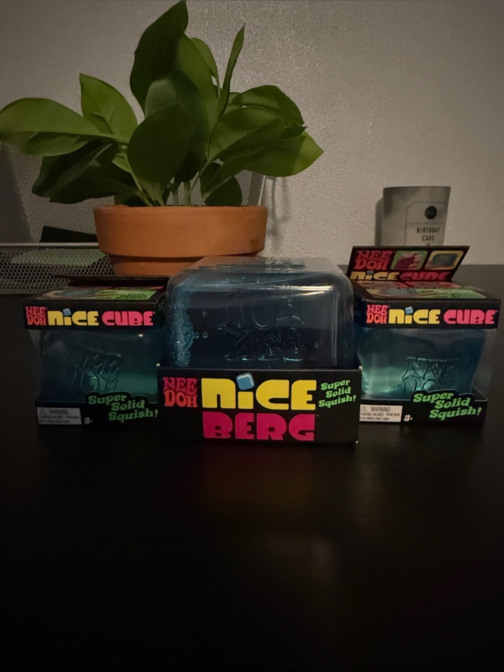 Nee Doh Nice Berg Super Solid Squish Blue Cubes - Picture 2 of 9
